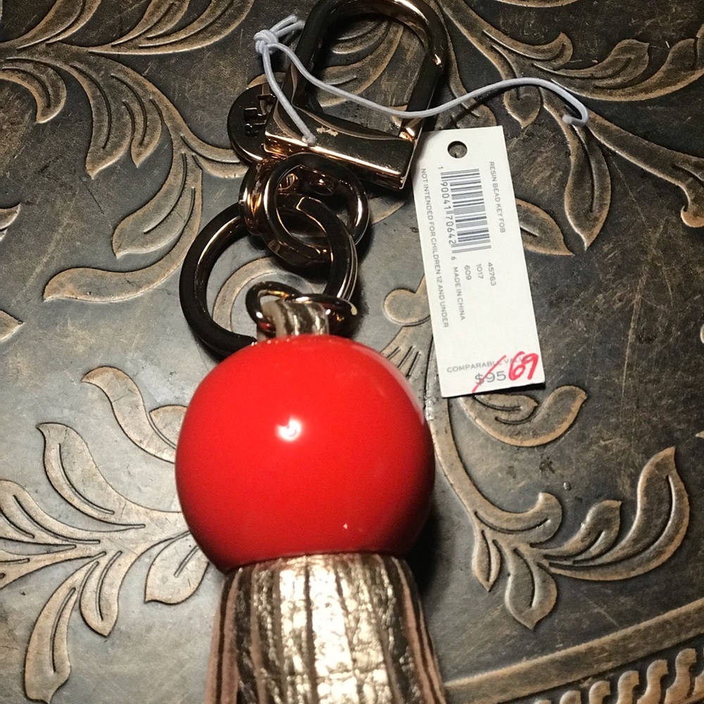 Tory Burch Resin Beaded Key Fob